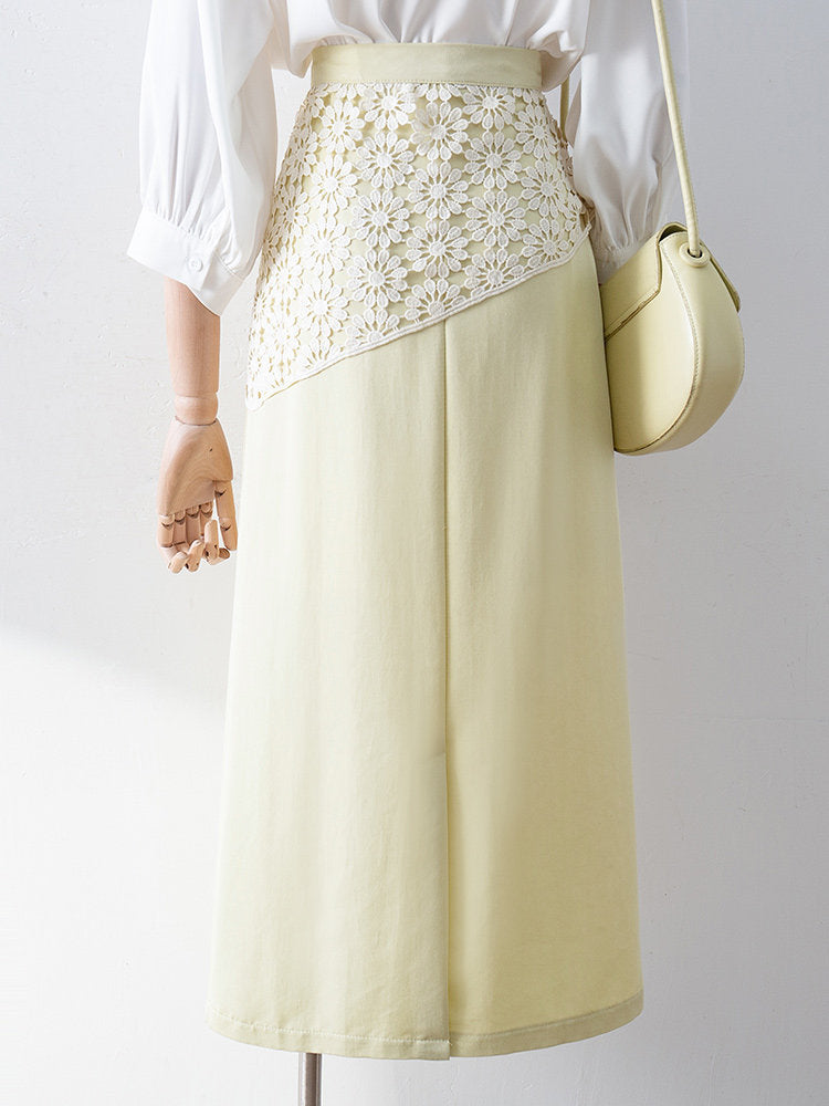 O1CN018gg4dq1fP8Xj7AMrr__163593998 DIAGONAL LACE MIDI SKIRT, HIGH WAIST STRAIGHT, FLORAL SPLICE
