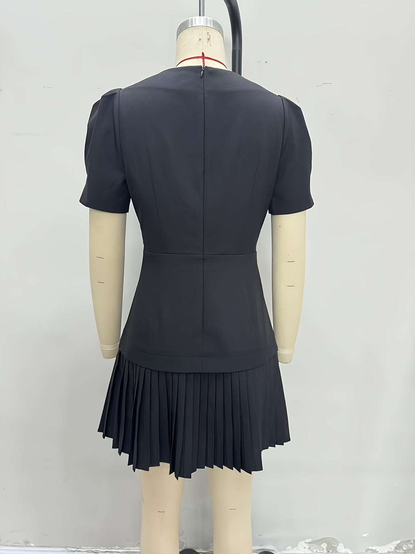 O1CN01A65S7t1zMCIq6azBO__2217524266699-0-cib BLACK PUFF SLEEVE SQUARE NECK RHINESTONE MINI DRESS