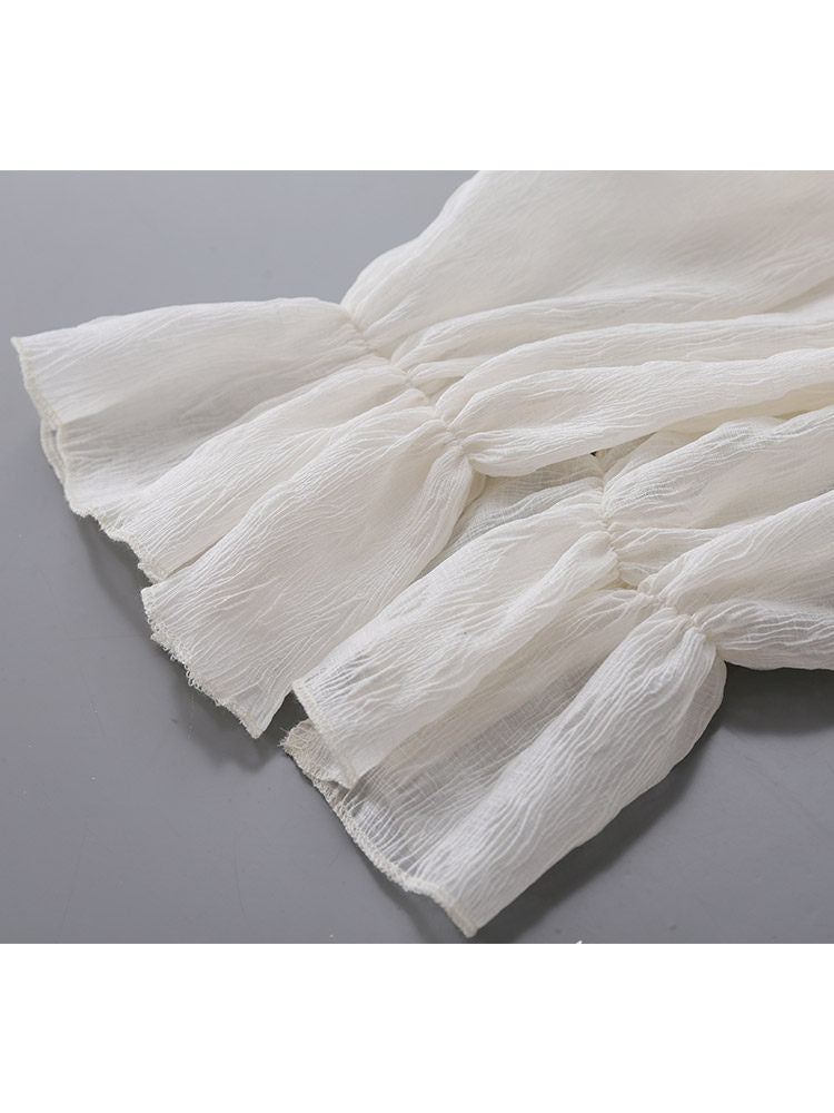 O1CN01AfEsQV1fP8G0V5c07__163593998 RUFFLED STAND COLLAR PEARL BUTTON LANTERN SLEEVE BLOUSE