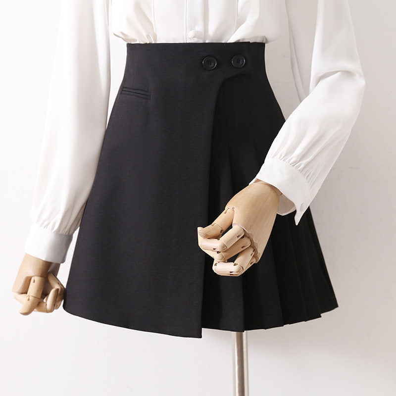 O1CN01AjlFib1fP8Hx6Nsiz__163593998 LIGHT GREEN HIGH-WAIST PLEATED SKORT BUSINESS MINI