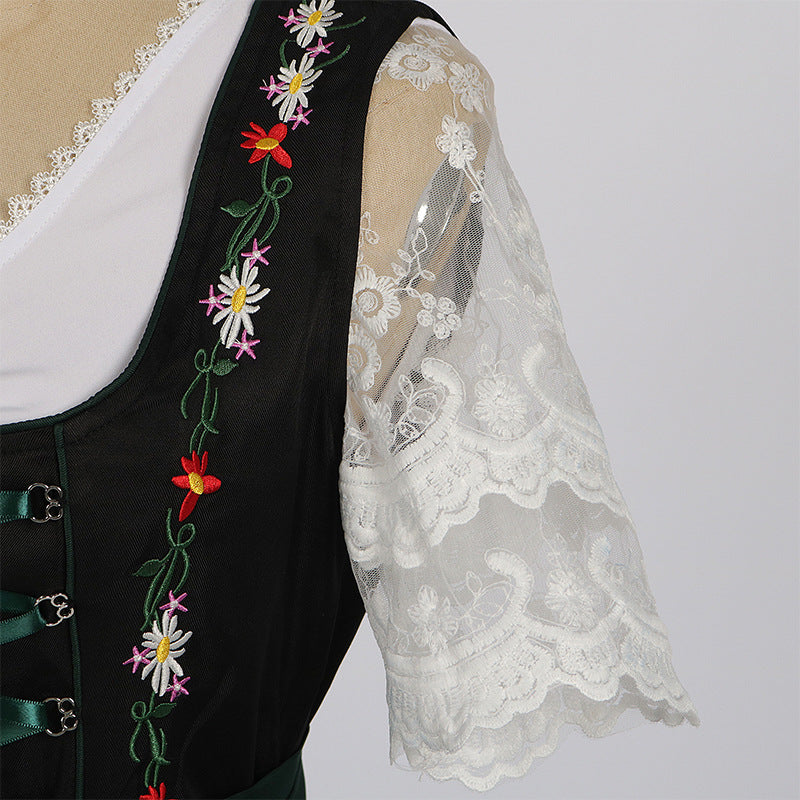 O1CN01AlMl4622MbORJLp0Q__2217033477106-0-cib BLACK FIT & FLARE DIRNDL DRESS SET, WOVEN COTTON BLEND