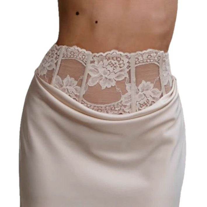 O1CN01BgRBVM1TkPWpFSCp4__2217550252420-0-cib LACE WAIST DRAPED SATIN MAXI SKIRT