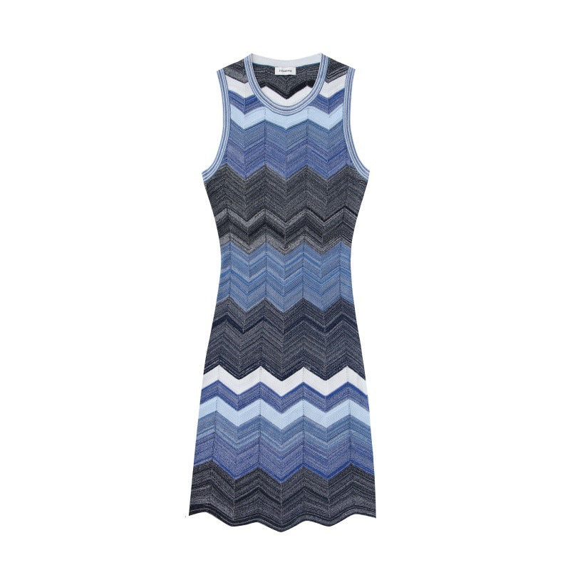 O1CN01BlUyAw1HWsVROxJFv__2221375190766-0-cib CHEVRON STRIPED SLEEVELESS KNIT MINI DRESS