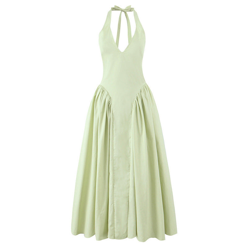 O1CN01Boj4Ts2IsEjgTcNK0__2220380819341-0-cib HALTER DEEP V FLARED MAXI DRESS FOR WEDDING