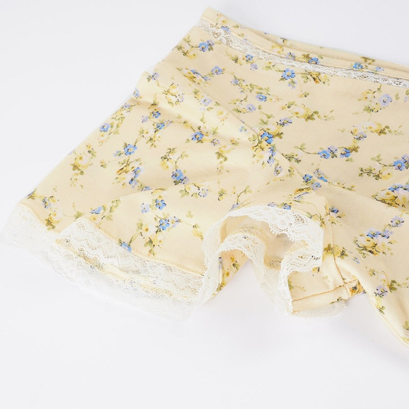 CREAM DITSY FLORAL MAXI DRESS FITTED BODICE FLARED SKIRT