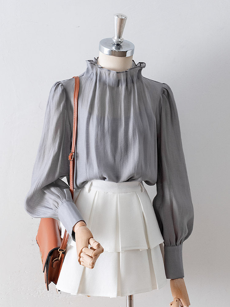 O1CN01CO6Grc1fP8VaS0S9l__163593998 WHITE HIGH WAIST PLEATED A-LINE SKORT FOR OFFICE