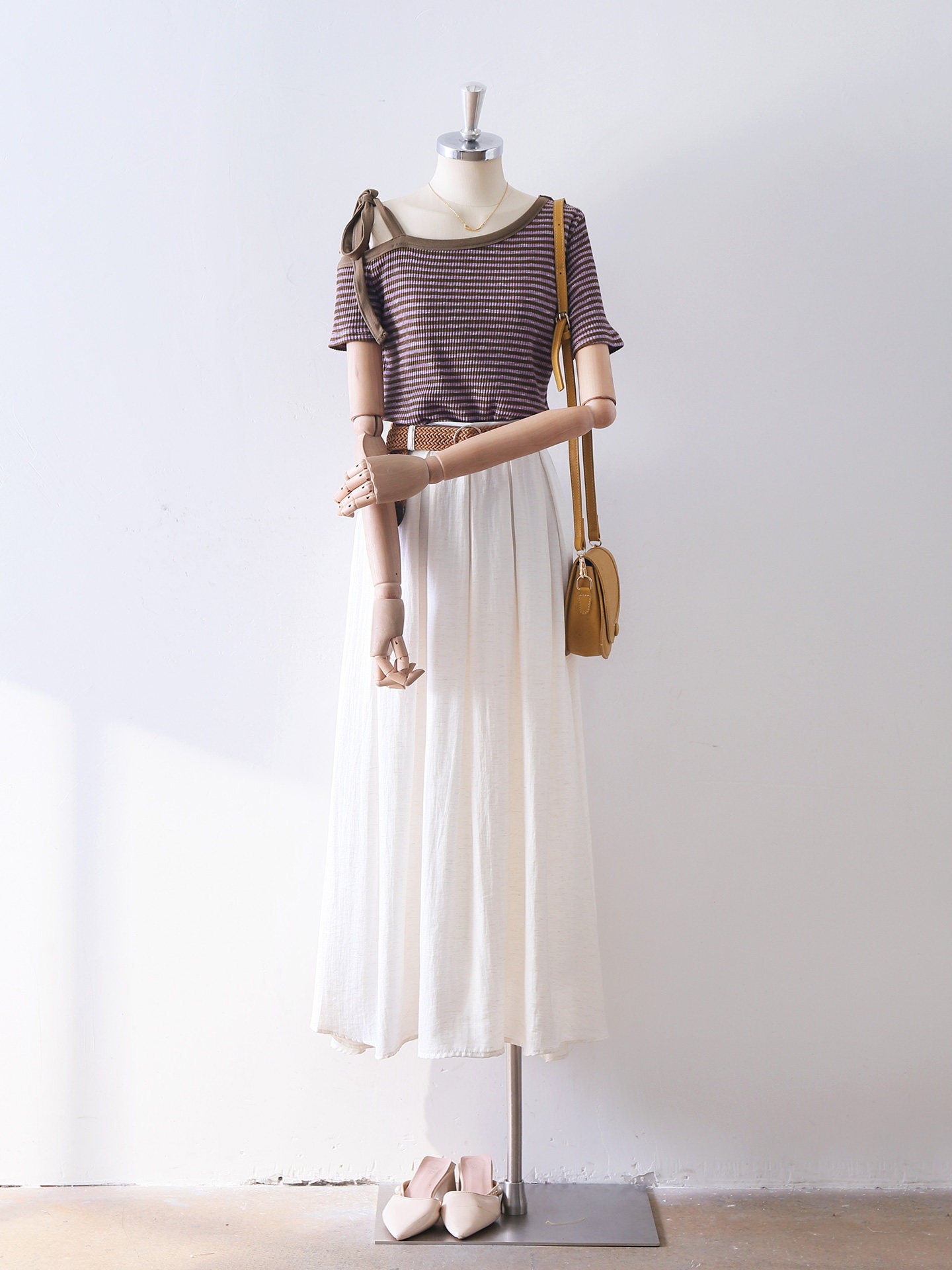 O1CN01CiZ3LX1fP8bqaxBpN__163593998 HIGH WAIST PLEATED LINEN MIDI SKIRT