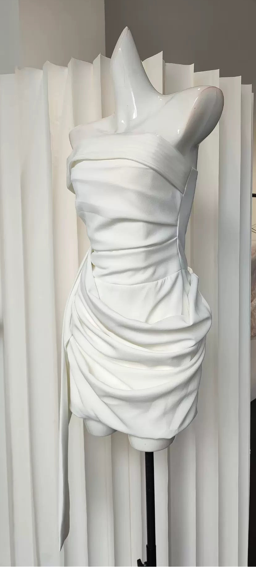 O1CN01D1SGM31KjC19SOtyQ__2207702931199 OFF-SHOULDER DRAPED WRAP MINI DRESS