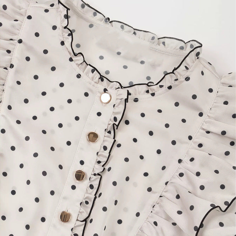 O1CN01EwyE7D1ZZm7j1OfOK__2217486813209-0-cib POLKA DOT RUFFLE SLEEVE MIDI DRESS FOR WEDDING GUEST