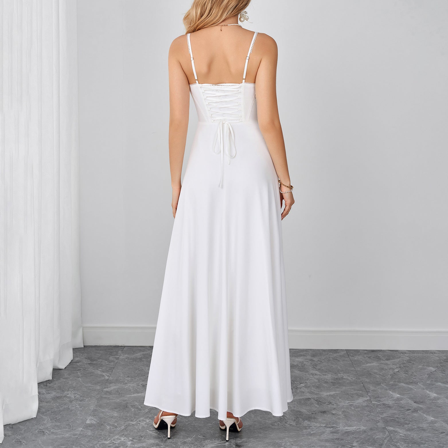 O1CN01FzPPc523jKrQUZHXN__3423897291-0-cib LACE CORSET FLOWY MAXI DRESS, SPAGHETTI STRAP BOHO