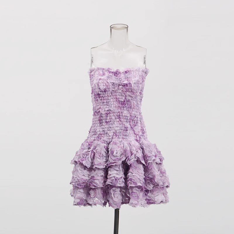 O1CN01G8nMZU1cb62NWCSOk__2217977153618-0-cib LAVENDER ORGANZA FIT & FLARE MINI PARTY DRESS