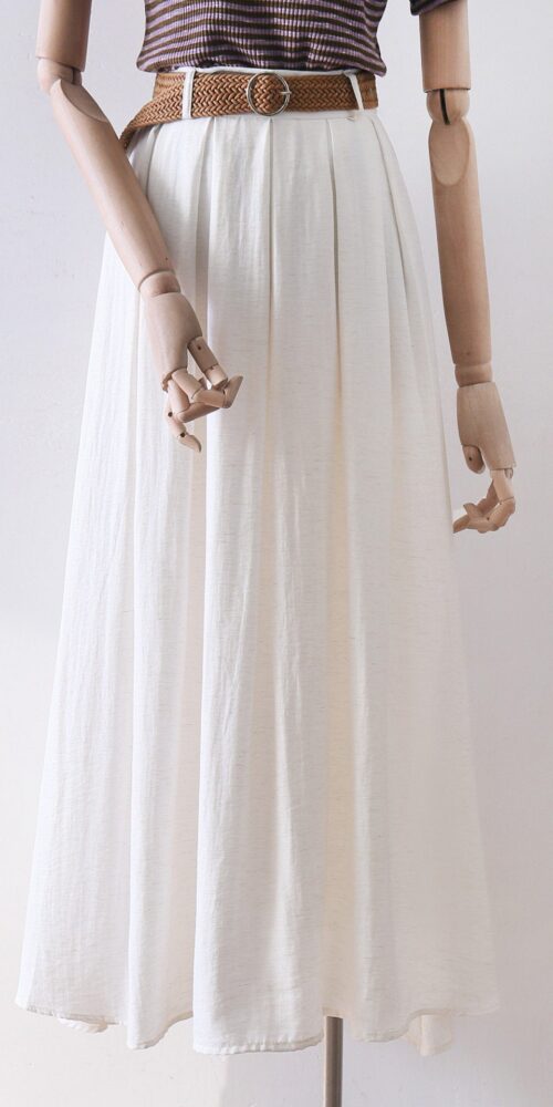 O1CN01GFy6CJ1fP8bv3hxlC__163593998 HIGH WAIST PLEATED LINEN MIDI SKIRT