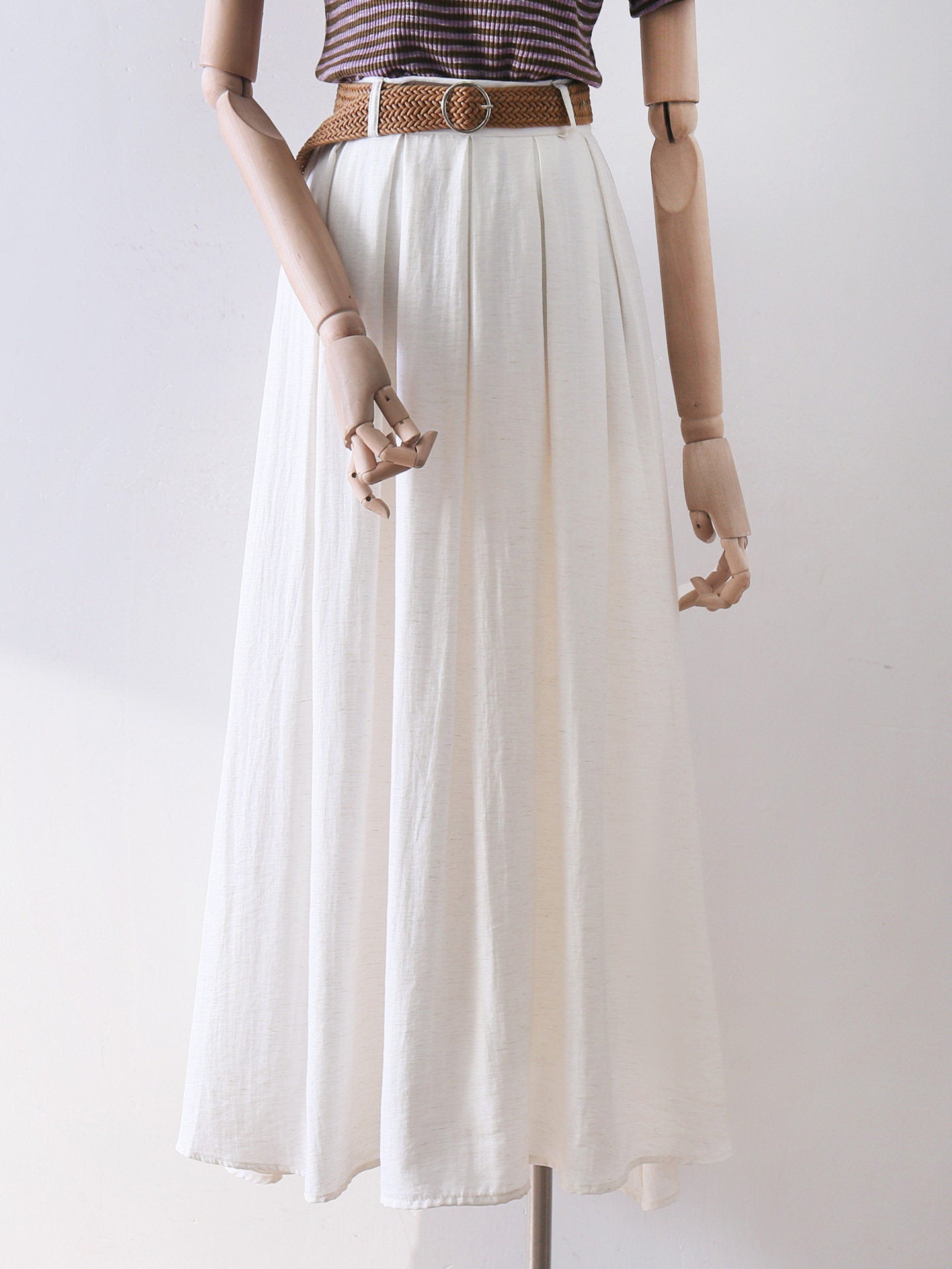 O1CN01GFy6CJ1fP8bv3hxlC__163593998 HIGH WAIST PLEATED LINEN MIDI SKIRT