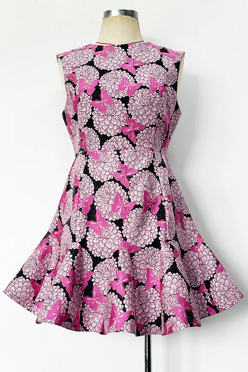 O1CN01HZYZP41PGrWhtJHwu__2215471241814-0-cib PINK FLORAL BUTTERFLY PRINT MINI DRESS