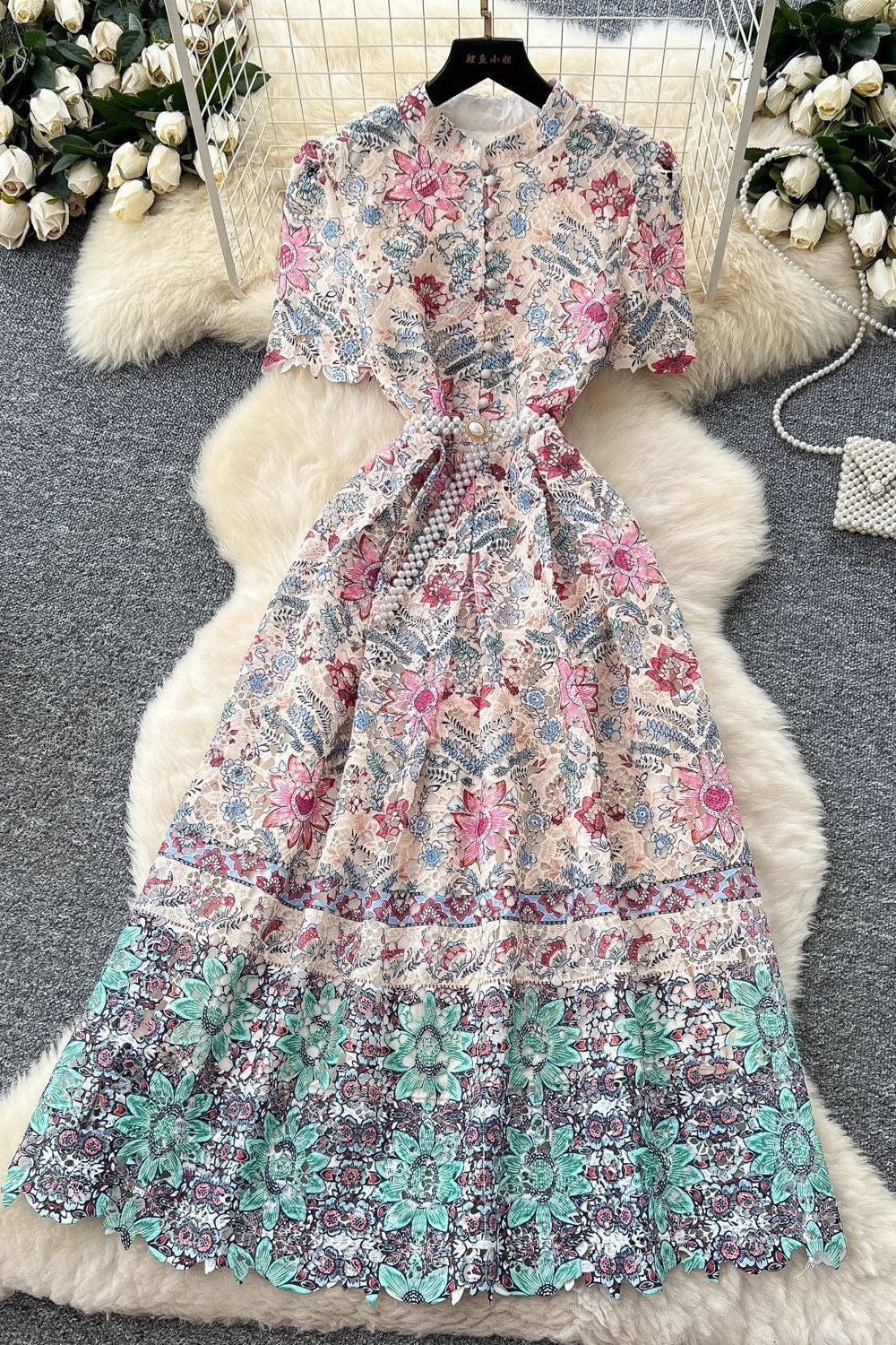 O1CN01ILEMOh1apdOtrLqaq__2220508073379-0-cib CREAM GUIPURE LACE A-LINE WEDDING GUEST DRESS