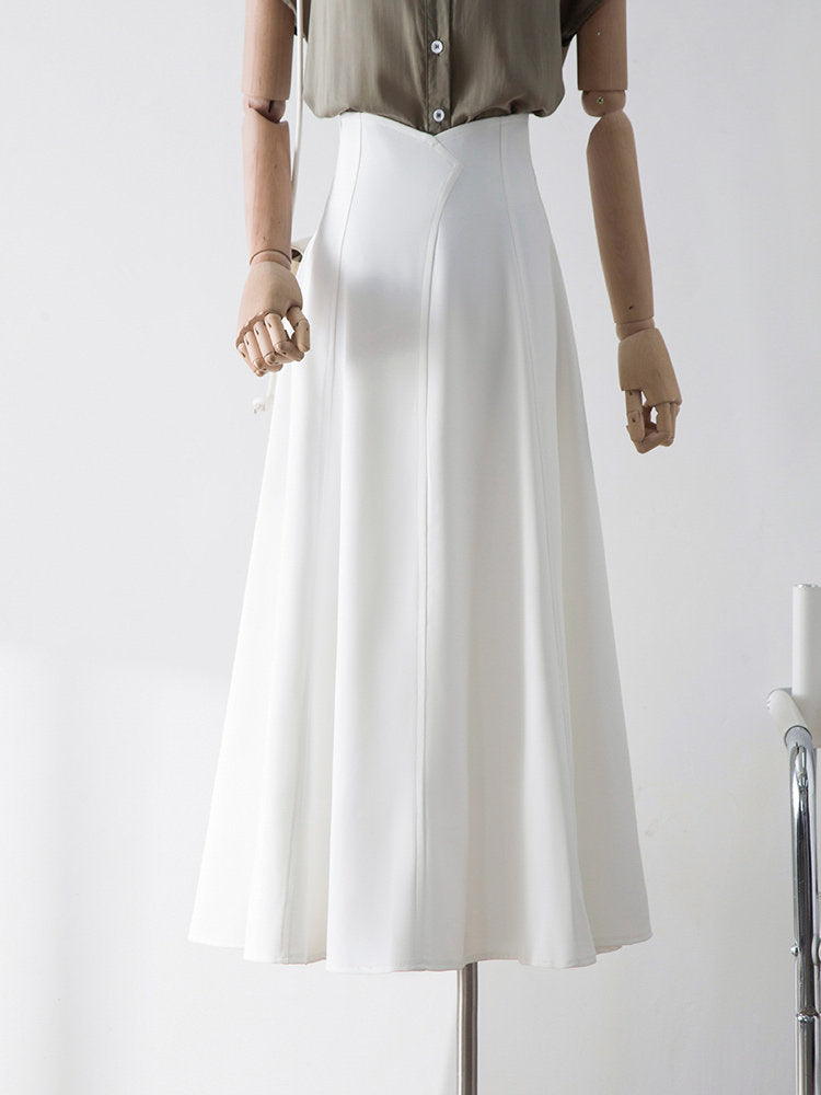 O1CN01IexJe51fP8QiDBIBS__163593998 V-NOTCH HIGH-WAIST FLARED MIDI SKIRT