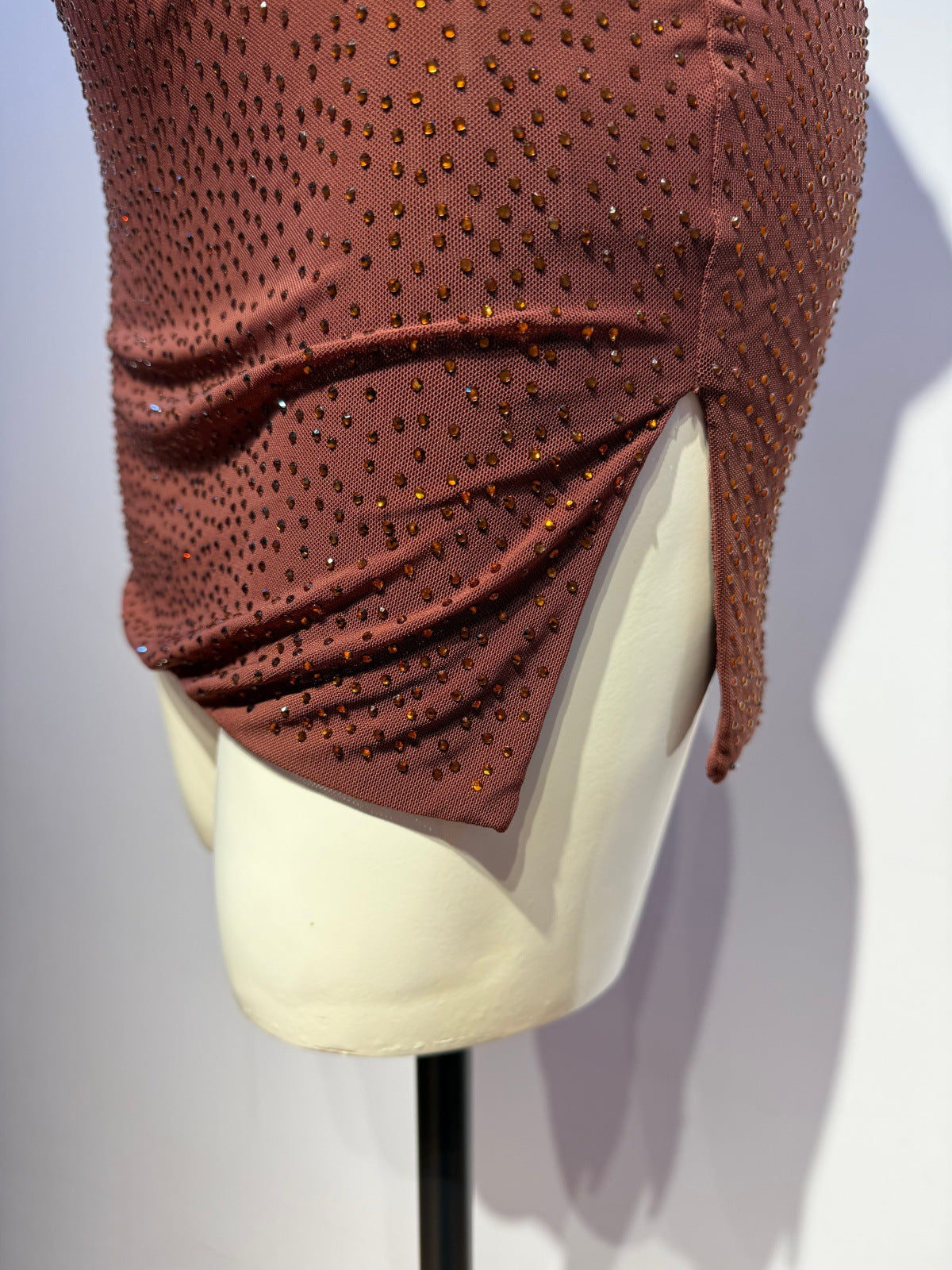 O1CN01Jj1ZqC2MW23NU1r0E__2214480629834-0-cib BROWN GLITTER BODYCON DRESS STRETCH KNIT COCKTAIL