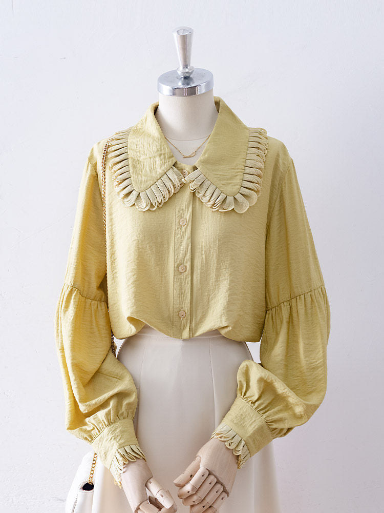 O1CN01KsvZNz1fP8YS2xQTN__163593998 LAYERED RUFFLE COLLAR PUFF LONG SLEEVE TEXTURED BLOUSE