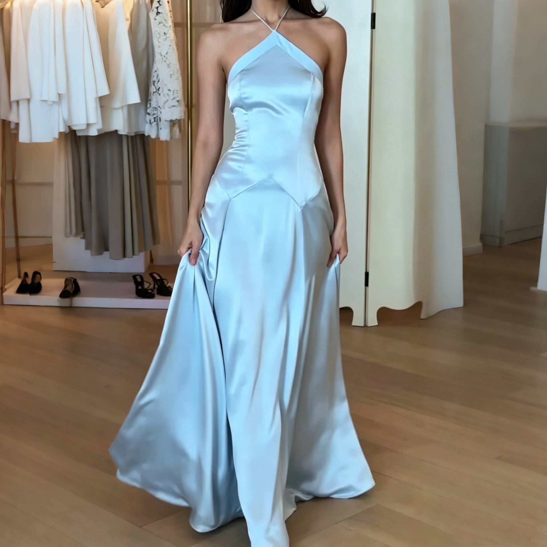 O1CN01LFeykU1TkPcPBGKoA__2217550252420-0-cib HALTER SATIN MAXI DRESS FOR WEDDING GUEST