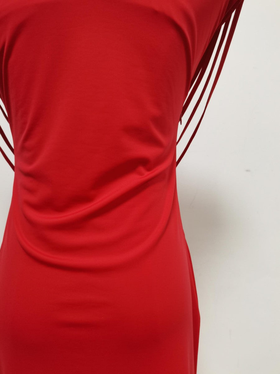 O1CN01MeAmxG1JRV6DJvW4y__2210988231025-0-cib RED FITTED COLUMN DRESS | STRETCH CREPE PARTY