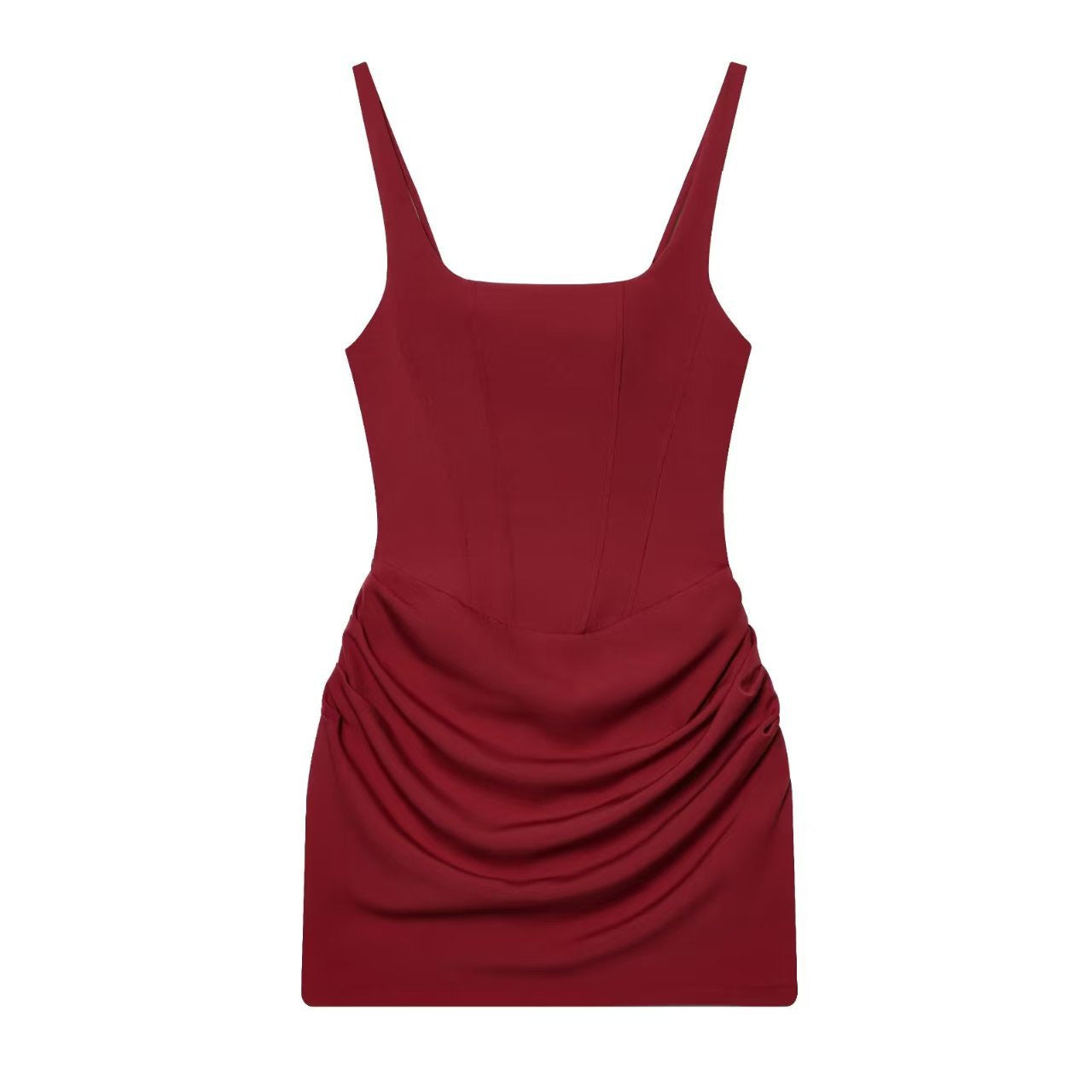 O1CN01NkyDES2IsEmfWaEQn__2220380819341-0-cib SQUARE NECK RUCHED BODYCON MINI DRESS