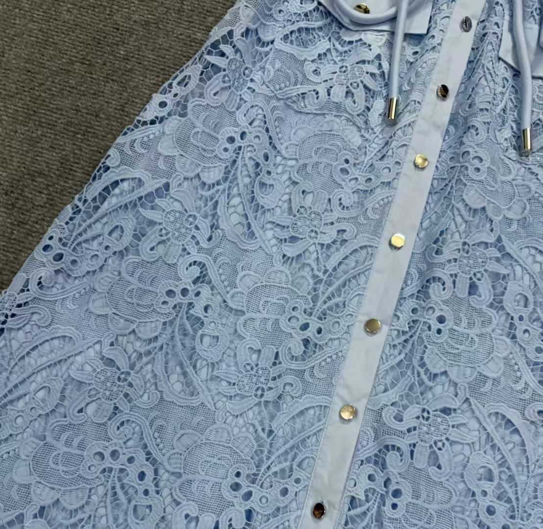 O1CN01Npw1u82JPDIMzrTAo__2221622089413-0-cib SKY BLUE SLEEVELESS LACE MIDI SHIRT DRESS