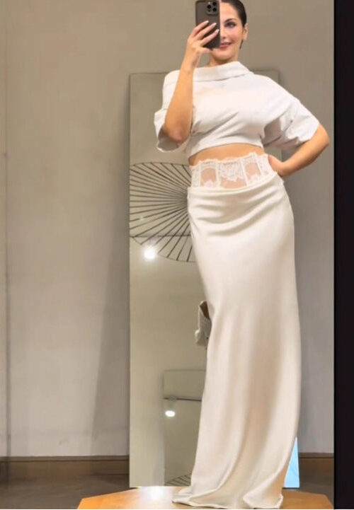 O1CN01OR5uUw1TkPYMKFBqj__2217550252420-0-cib LACE WAIST DRAPED SATIN MAXI SKIRT