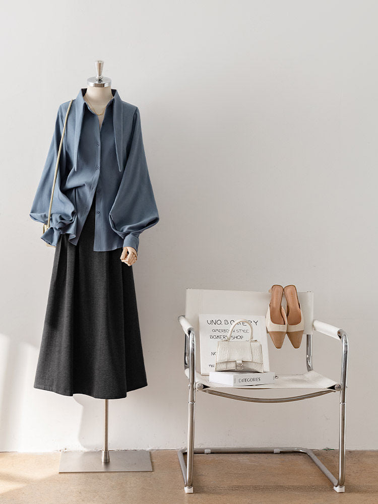 O1CN01Pbt2hC1fP8TSJ0wNI__163593998 OVERSIZED POINT COLLAR LANTERN SLEEVE BLOUSE