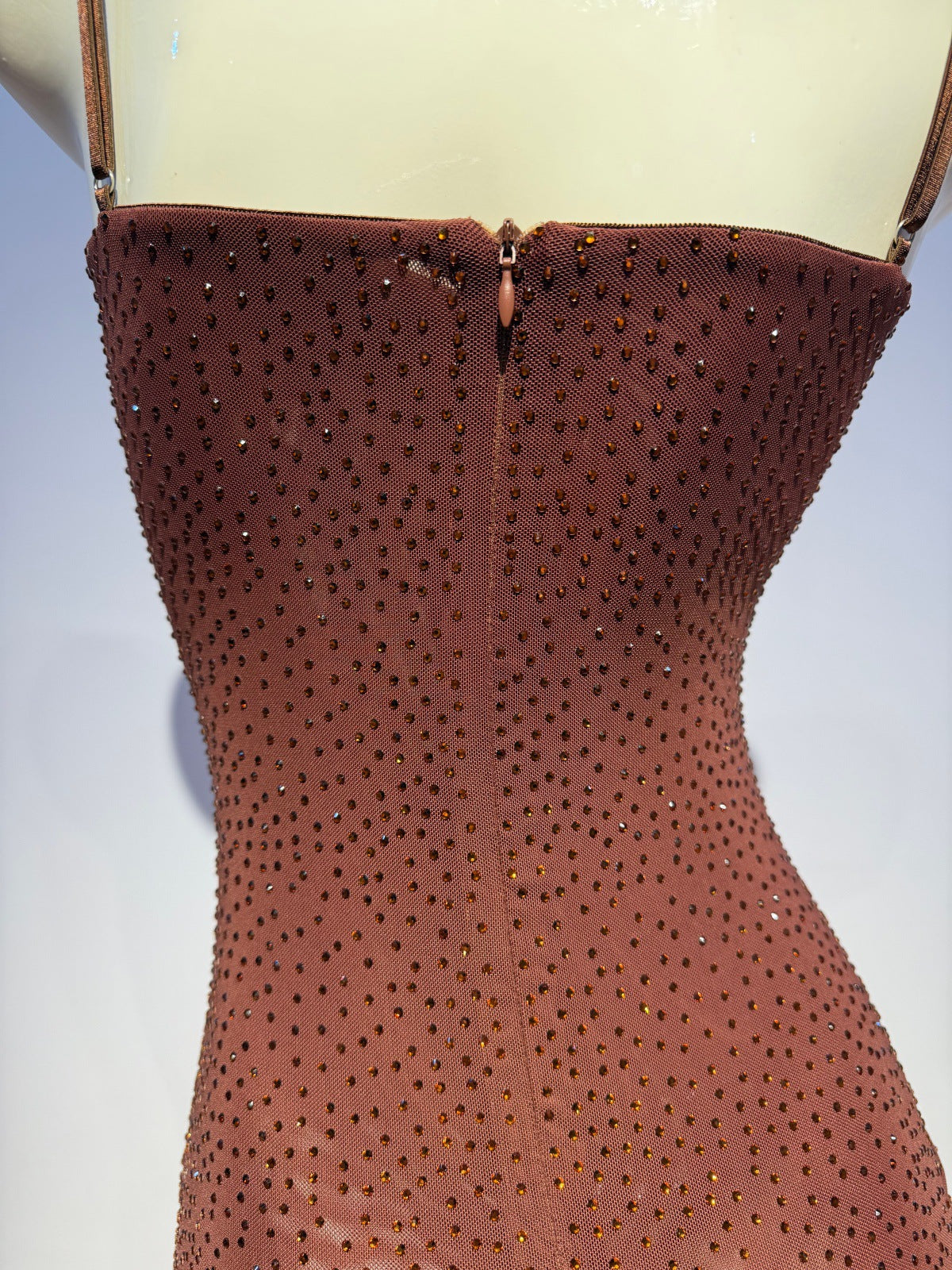 O1CN01PeodXY2MW23O1PEaI__2214480629834-0-cib BROWN GLITTER BODYCON DRESS STRETCH KNIT COCKTAIL