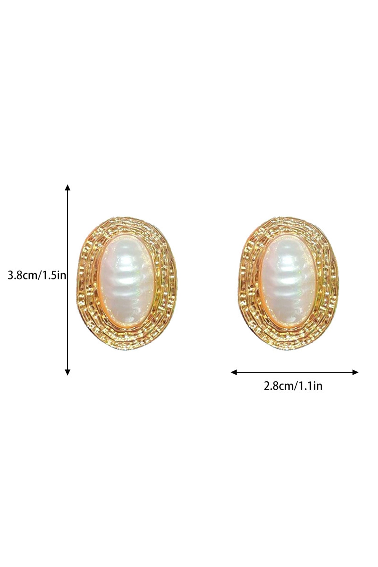 O1CN01QAlMcf1c0SIqJKv6x-_2863603538-0-cib VINTAGE GOLD OVAL BAROQUE PEARL STUD EARRINGS
