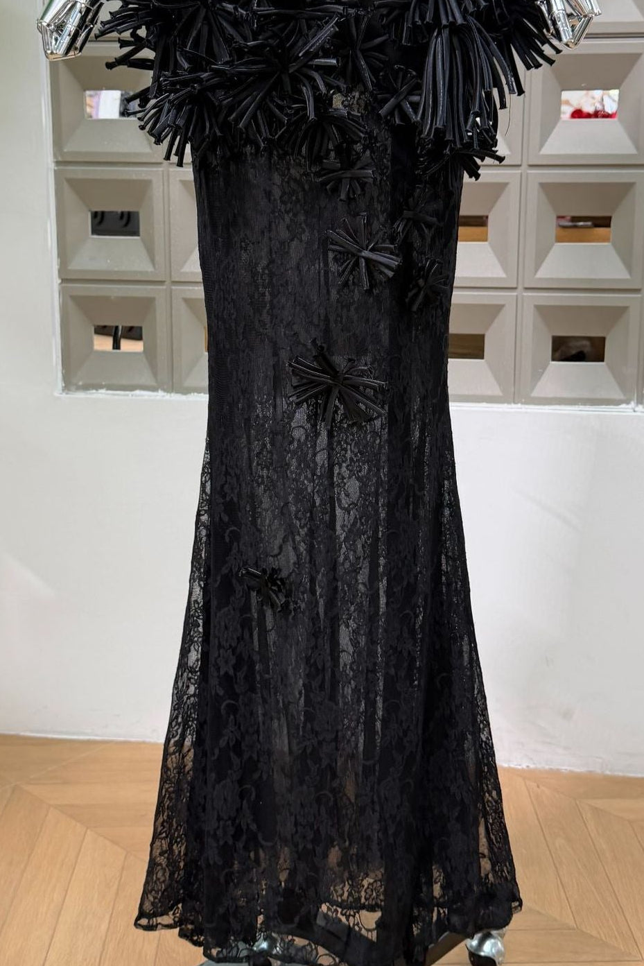 O1CN01QFkUQ61EoKlJB5hP8__2218304790398-0-cib BLACK LACE 3D FLORAL MAXI DRESS FOR WEDDING GUEST