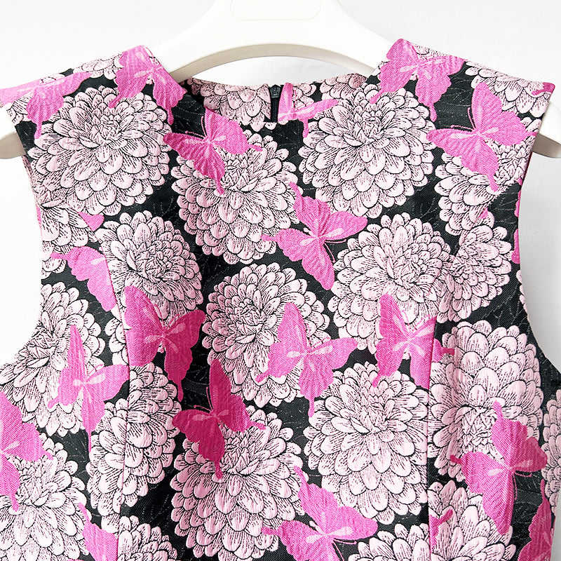 O1CN01QgGhMq1PGrWiscSmU__2215471241814-0-cib PINK FLORAL BUTTERFLY PRINT MINI DRESS