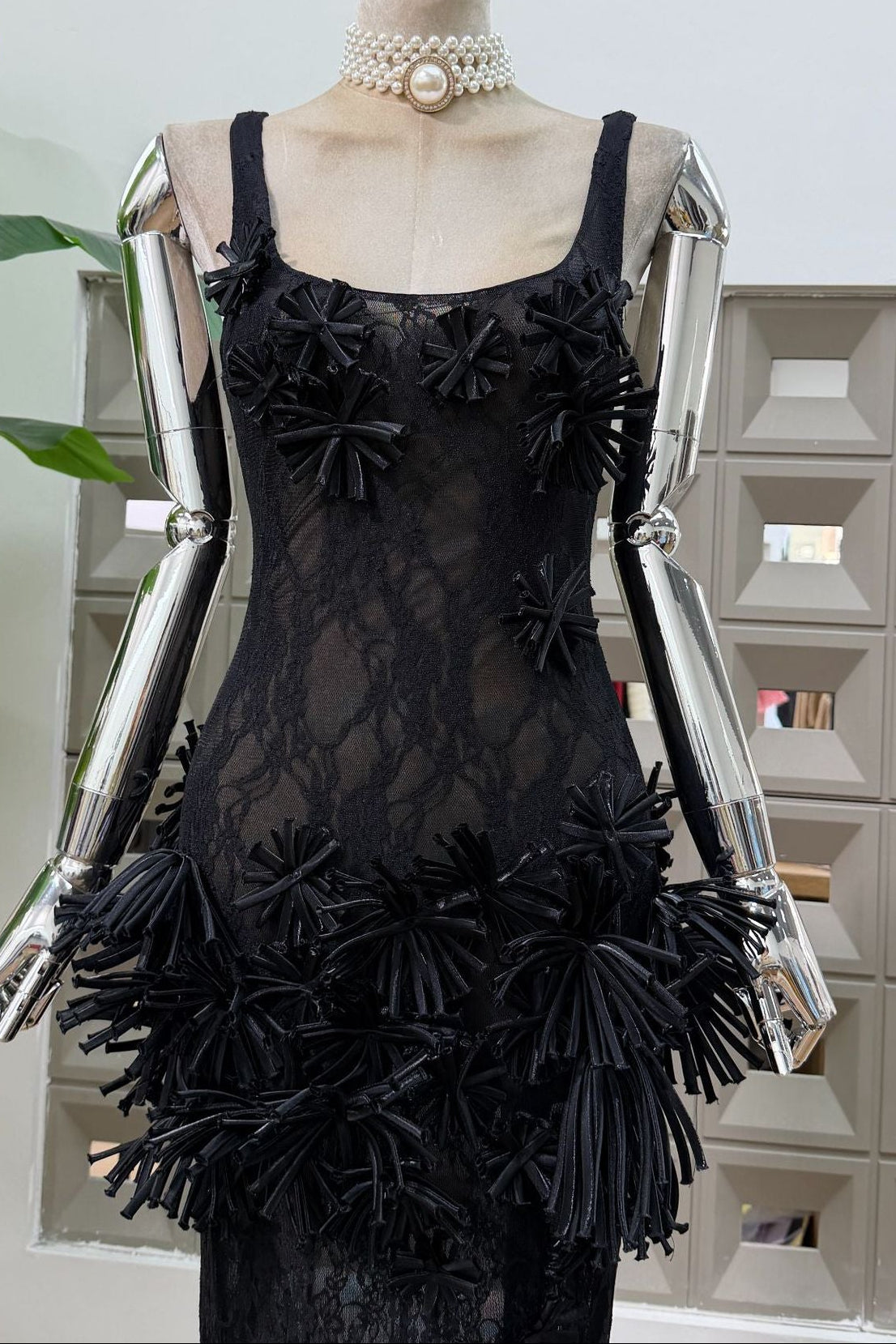 O1CN01TY86qj1EoKlIz98Kq__2218304790398-0-cib BLACK LACE 3D FLORAL MAXI DRESS FOR WEDDING GUEST