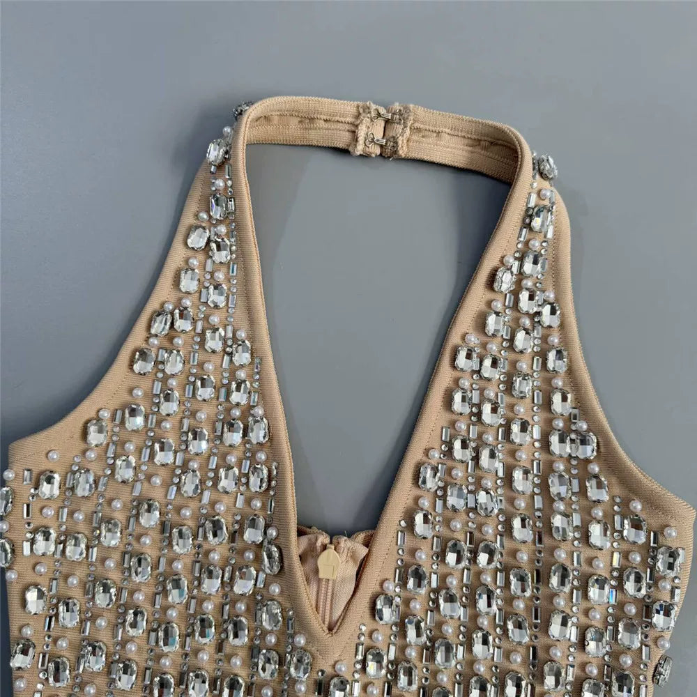 O1CN01ToswTD1T5eNGTgGl4__2931792331 RHINESTONE HALTER RUFFLE SATIN MINI DRESS