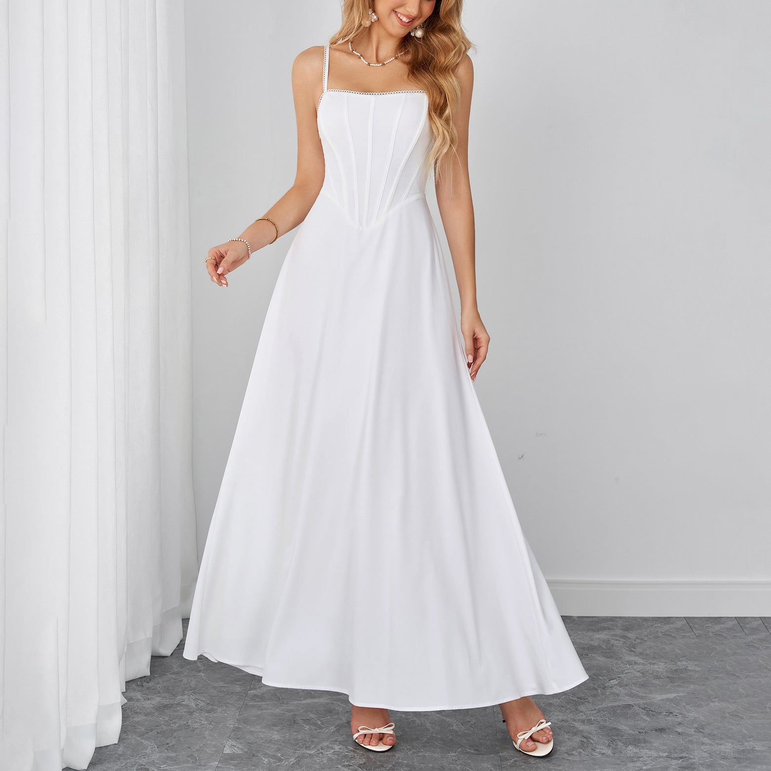 O1CN01VOkjBF23jKrQLOCYW__3423897291-0-cib LACE CORSET FLOWY MAXI DRESS, SPAGHETTI STRAP BOHO