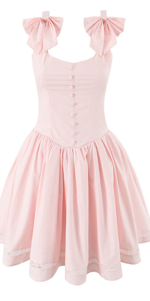 O1CN01VQmPcL21ArkFFiaVa__2216938586945-0-cib BOW STRAP LACE TRIM MINI SKATER DRESS