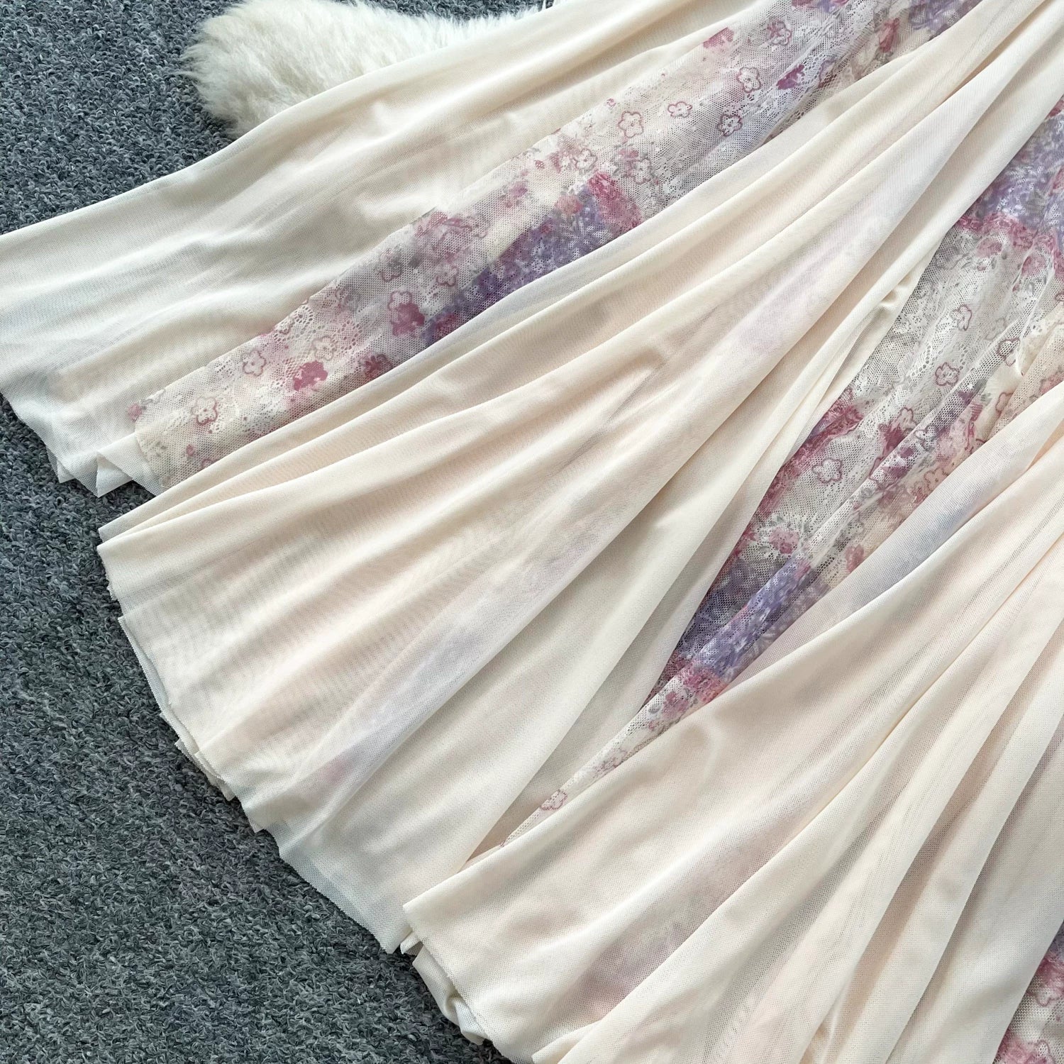 O1CN01VXUQUe24PTIXBkVfd__381577383 PASTEL FLORAL LACE MERMAID MIDI DRESS, 3D FLOWER TULLE