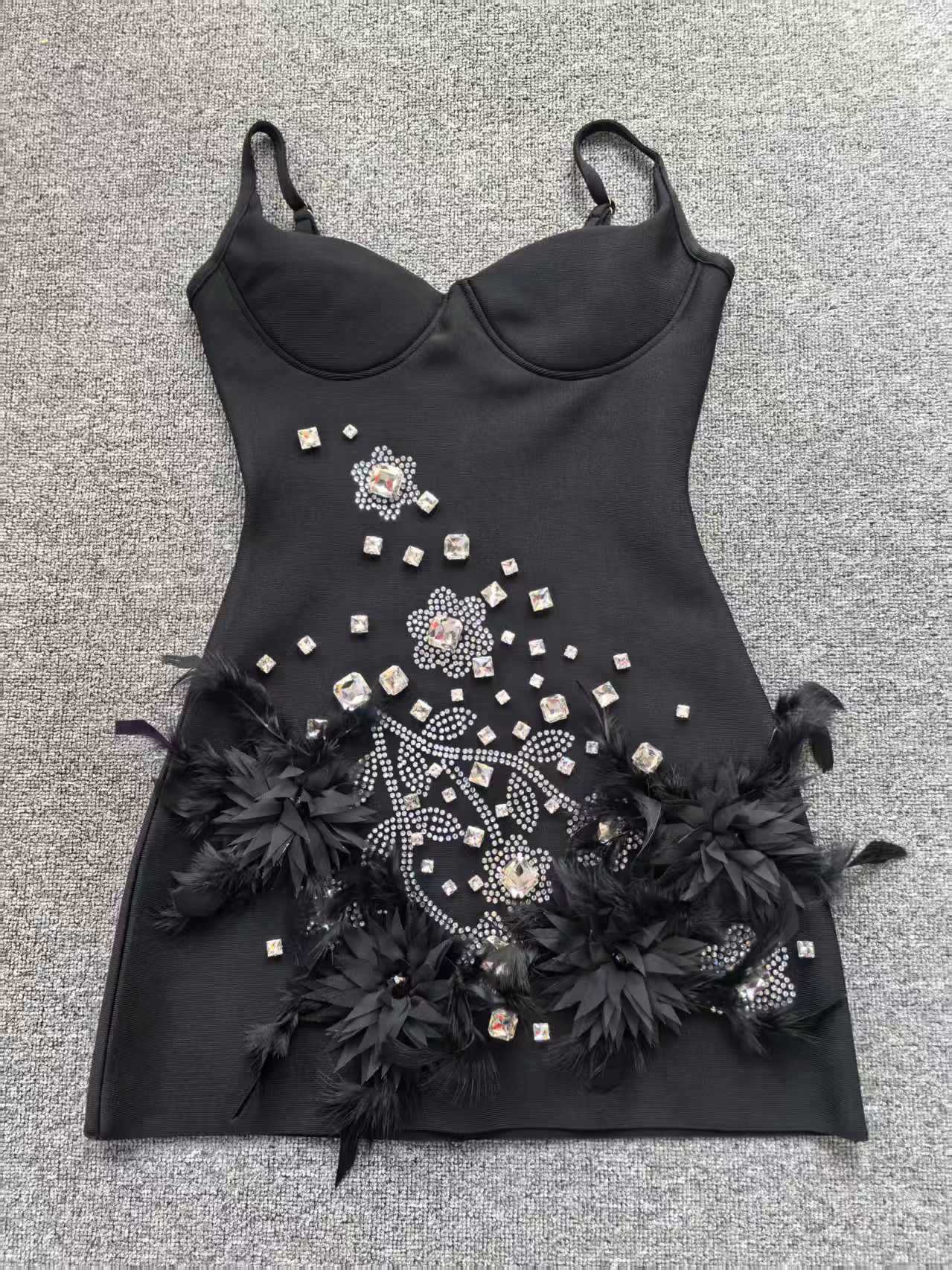 O1CN01VZI4b21e6WtH3Mg6g__2212473073822-0-cib BLACK BODYCON DRESS, HEAVY STRETCH KNIT, COCKTAIL PARTY