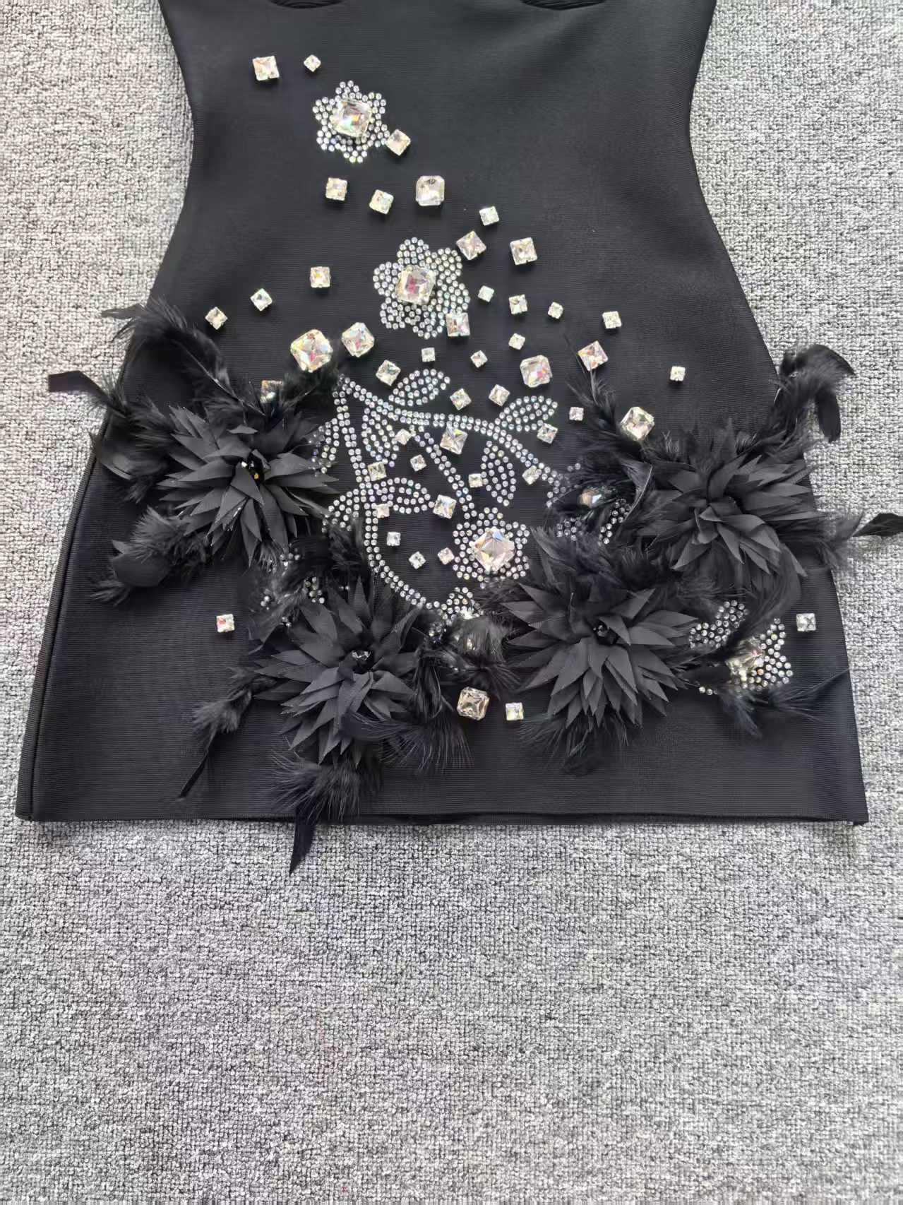 O1CN01W1W2sb1e6WtHpa42B__2212473073822-0-cib BLACK BODYCON DRESS, HEAVY STRETCH KNIT, COCKTAIL PARTY