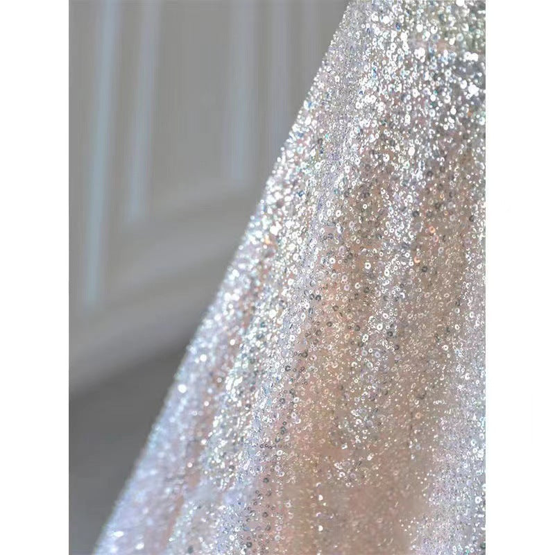 O1CN01XGt9Sp24wRX6JR4gl__2210911777455-0-cib SILVER SEQUIN TULLE A-LINE EVENING GOWN