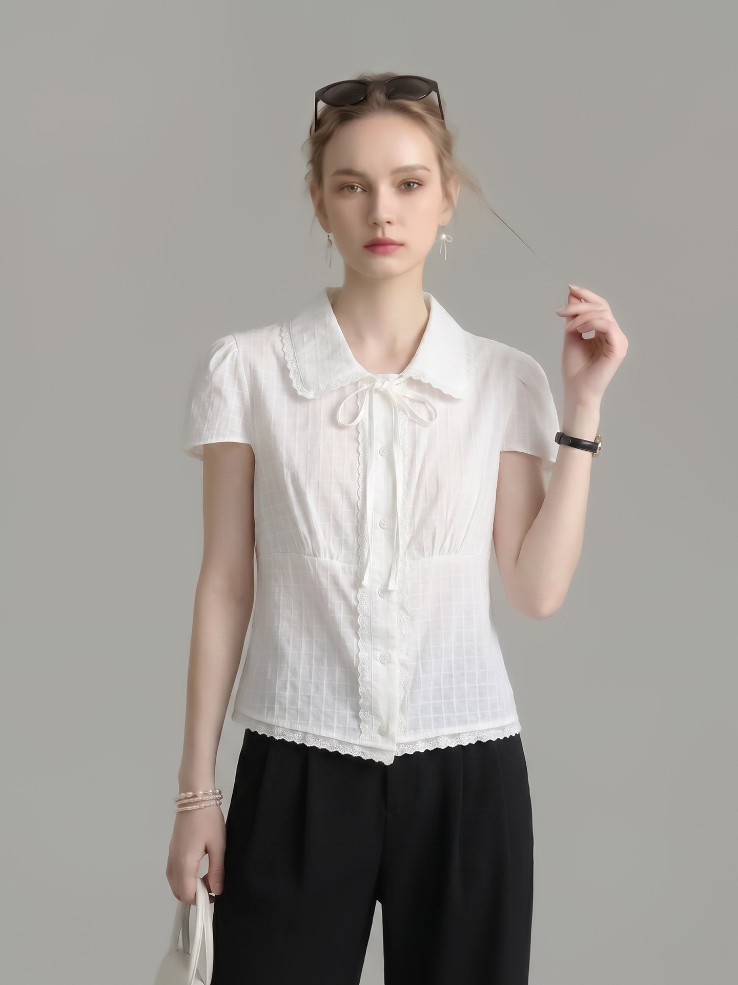 O1CN01ZPn0iL1fP8cCOH8iJ__163593998 SCALLOPED LACE PETER PAN COLLAR BOW BLOUSE