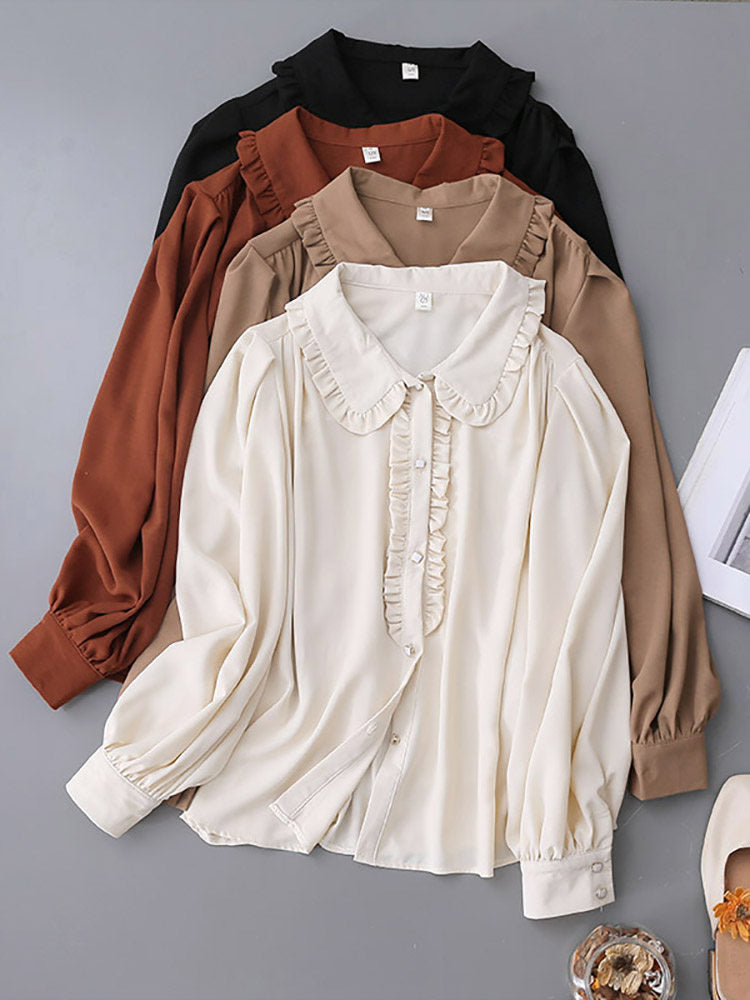 O1CN01a77kQi1fP8G3sykiK__163593998 CREAM SATIN RUFFLED PETER PAN COLLAR BLOUSE FOR OFFICE