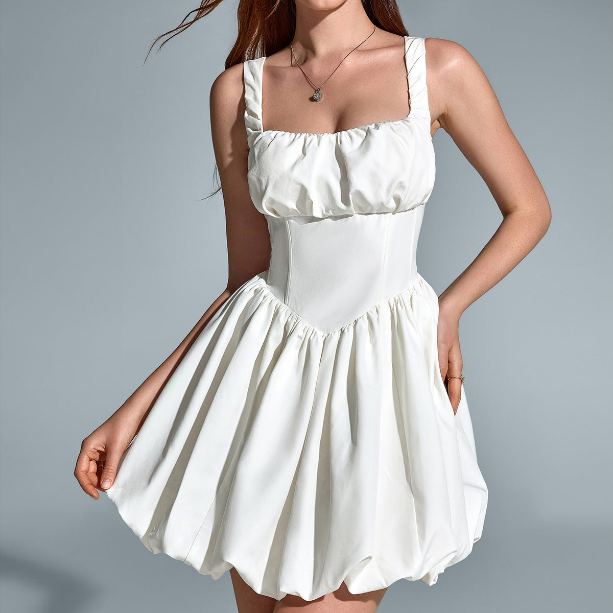 O1CN01a9ZSJo23jKkLcUiY0__3423897291-0-cib RUCHED STRAP CORSET BUBBLE HEM MINI DRESS