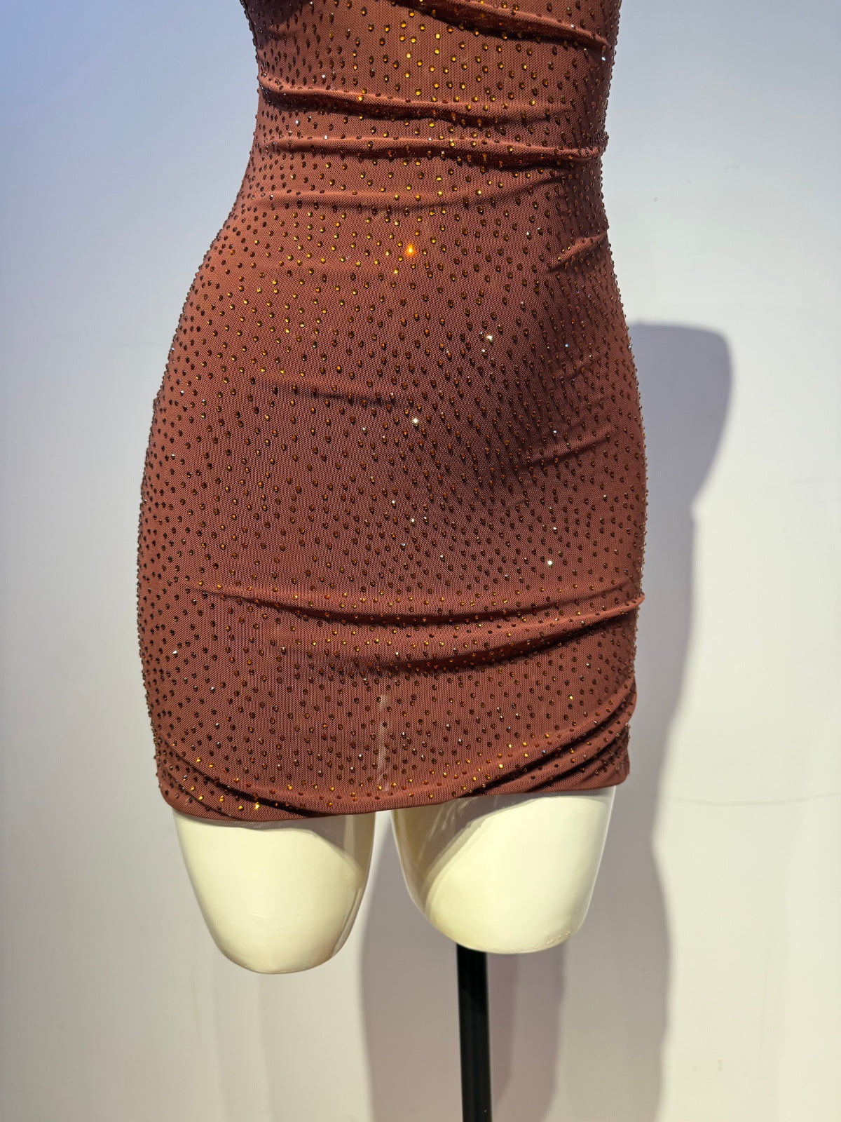 O1CN01aAbHSz2MW23NXrYoF__2214480629834-0-cib BROWN GLITTER BODYCON DRESS STRETCH KNIT COCKTAIL
