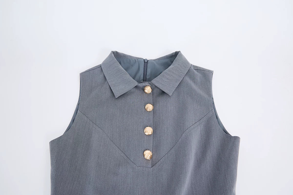 O1CN01aeklDO2GPGVUOCQtH__707849007 COLLARED SLEEVELESS BELTED PLEATED MIDI SHIRT DRESS