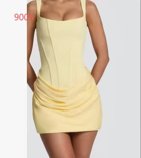 O1CN01aesRuz2IsEmqu8o6k__2220380819341-0-cib SQUARE NECK RUCHED BODYCON MINI DRESS