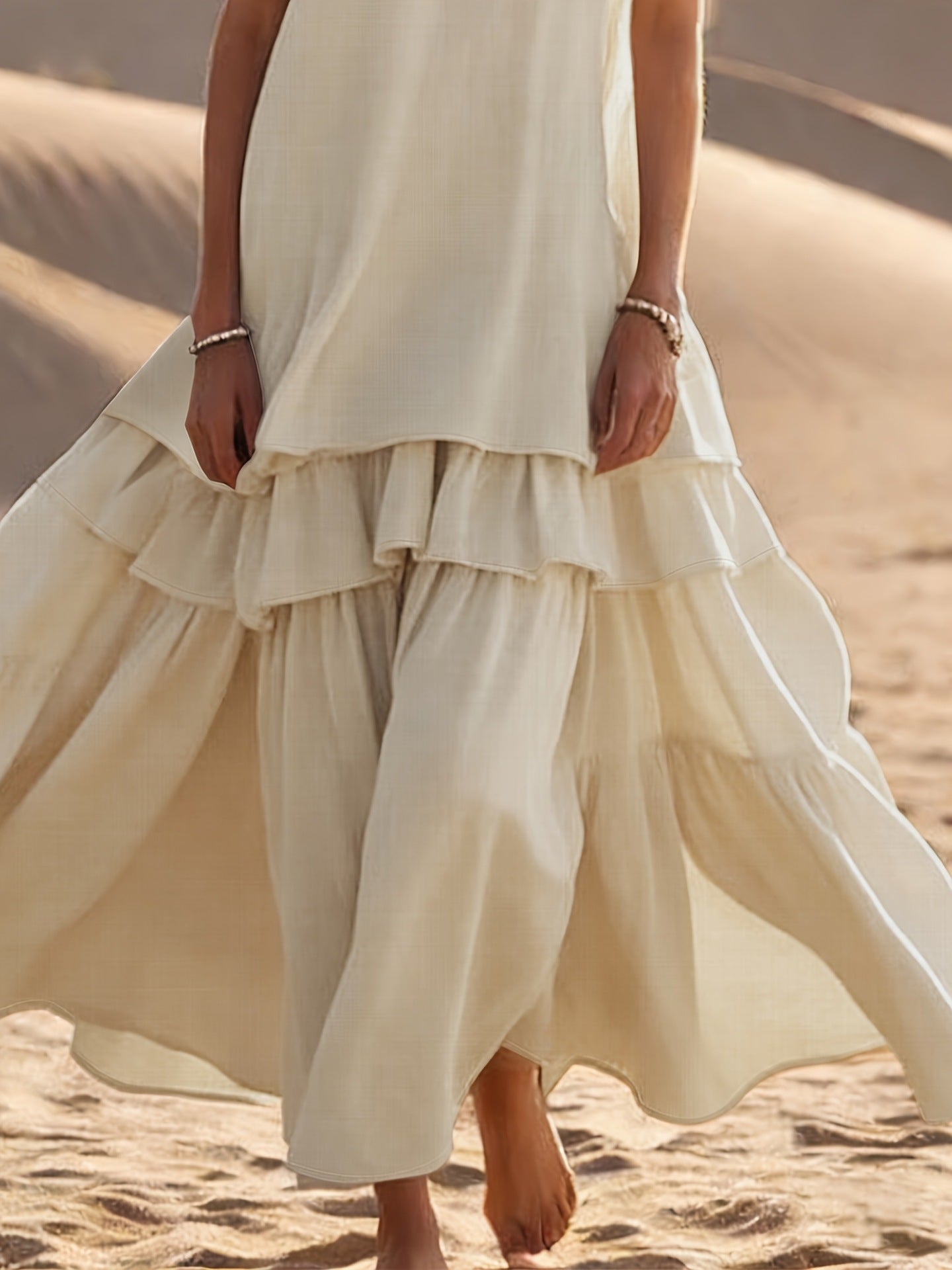 O1CN01b7sJFJ1zMCMjrmS5P__2217524266699-0-cib SLEEVELESS V-NECK TIERED RUFFLE MAXI DRESS