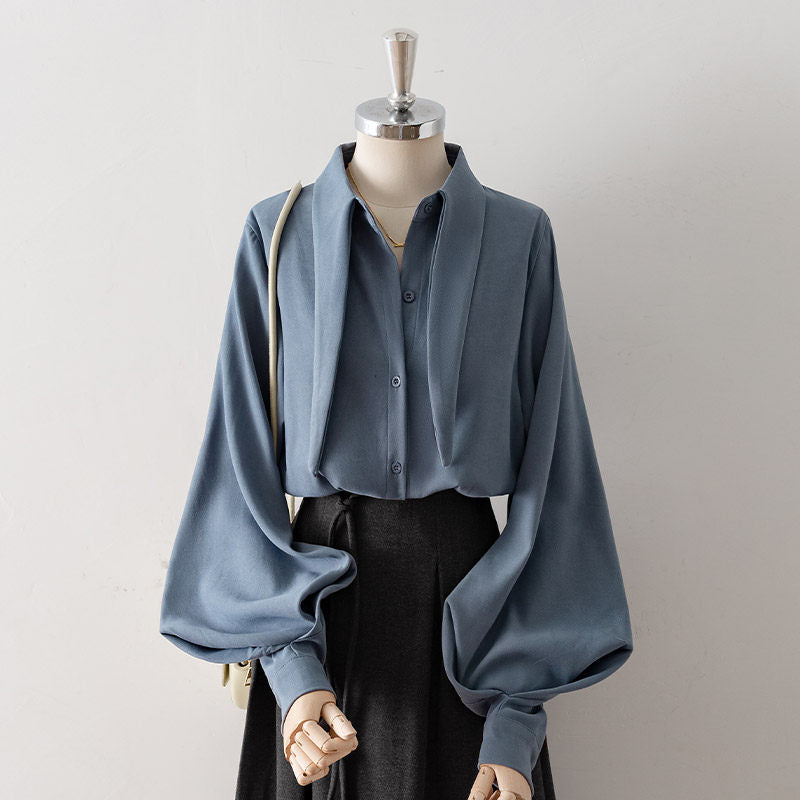 O1CN01blgtdQ1fP8TPWBSgA__163593998 OVERSIZED POINT COLLAR LANTERN SLEEVE BLOUSE