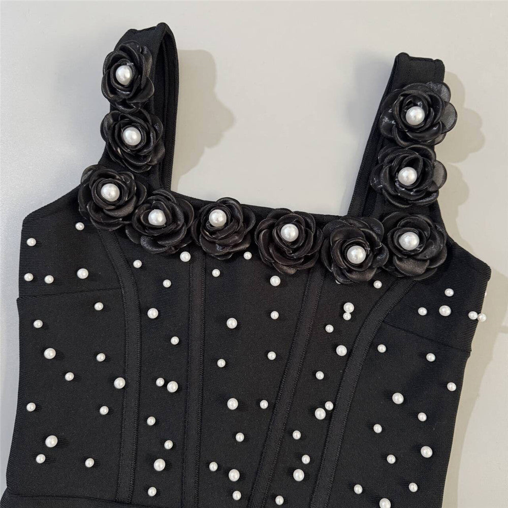 O1CN01cf68pT1Dj0YC5TOVE__2214736480251-0-cib BLACK COLUMN MAXI DRESS PEARL EMBELLISHED FORMAL
