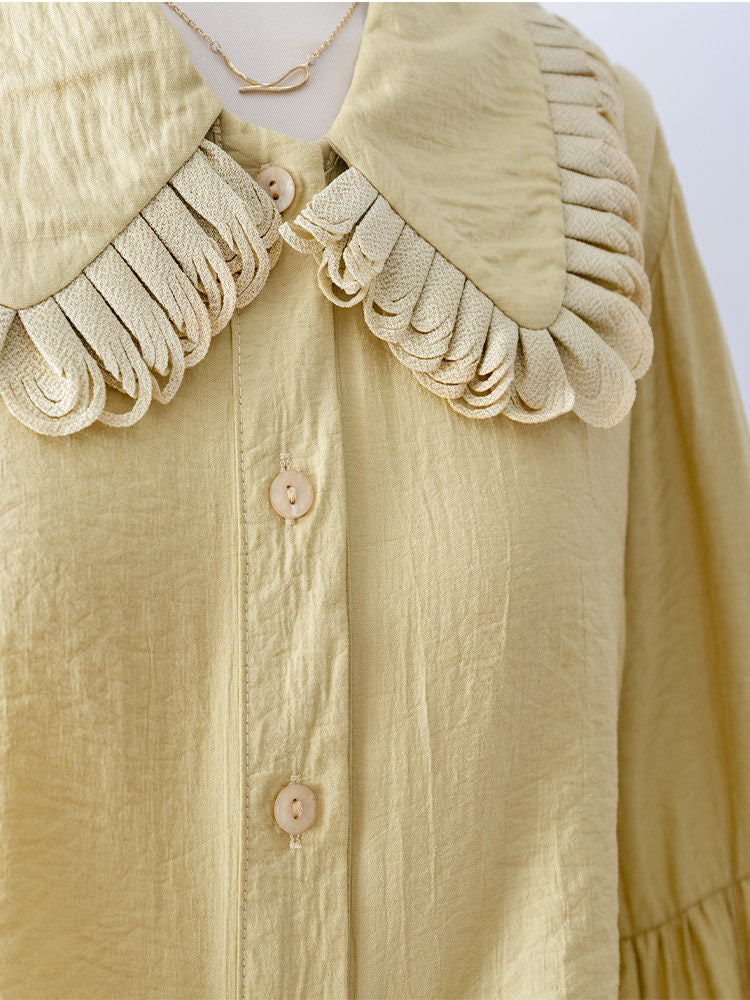 O1CN01ds2eRf1fP8YSST3WZ__163593998 LAYERED RUFFLE COLLAR PUFF LONG SLEEVE TEXTURED BLOUSE